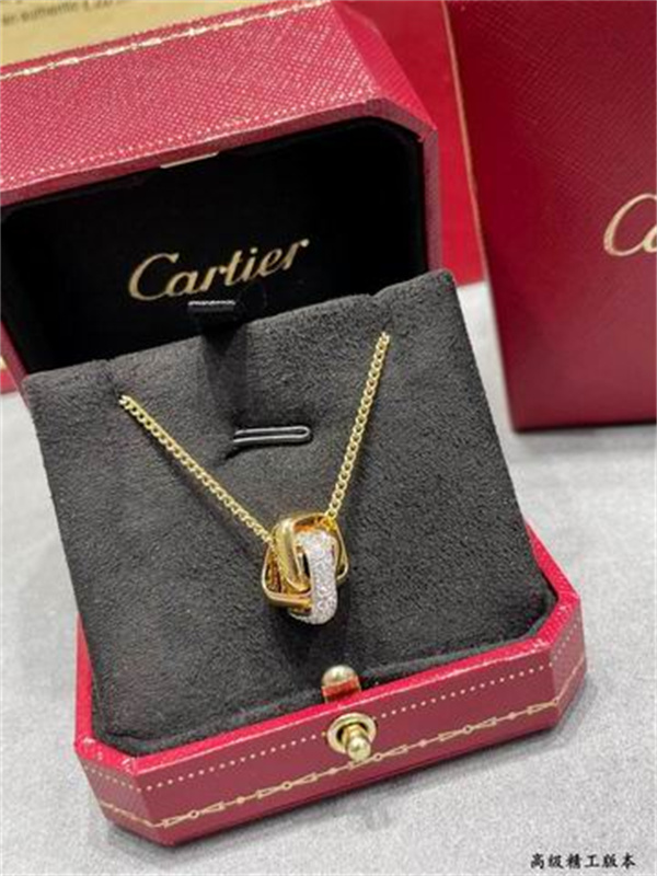 Cartier コピー ネックレス ゴールド ダイヤモンド リンクモチーフ エレガント カルティエ