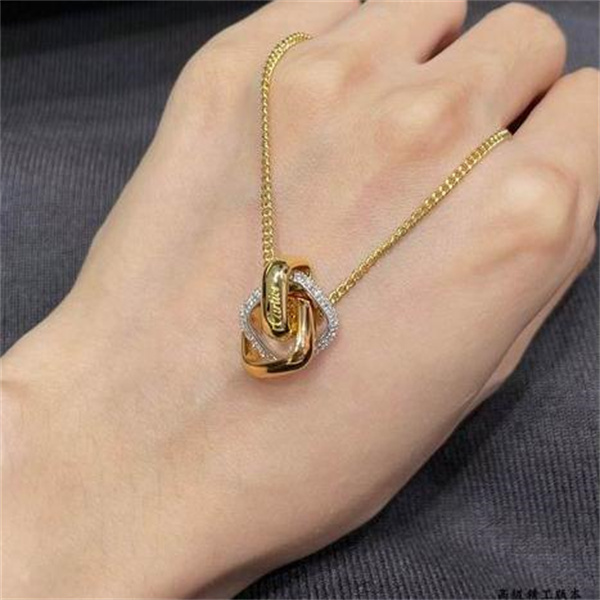 Cartier コピー ネックレス ゴールド ダイヤモンド リンクモチーフ エレガント カルティエ