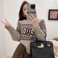 セリーヌ コピー セーター トリオンフ ロゴ グレー 幾何学模様 CELINE