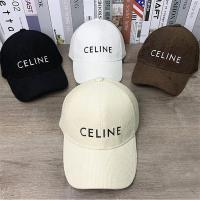 CELINE コピー キャップ コーデュロイ 素材 ロゴ シンプル セリーヌ
