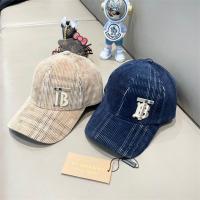バーバリー 偽物 キャップ TBロゴ コーデュロイ素材 ベージュ ネイビー BURBERRY