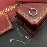 Cartier スーパーコピー ネックレス シルバー ダイヤモンド 月形 モダン カルティエ