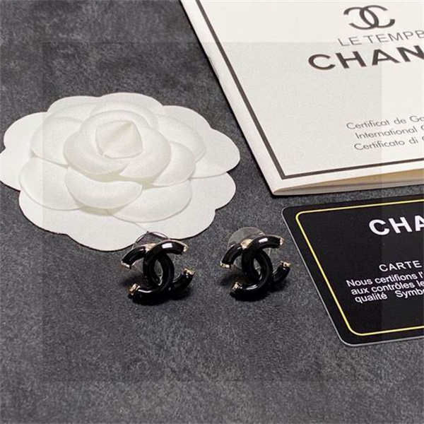 CHANEL スーパーコピー ピアス ブラックゴールド CCロゴ モダンエレガンス シャネル