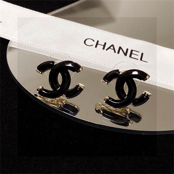 CHANEL スーパーコピー ピアス ブラックゴールド CCロゴ モダンエレガンス シャネル