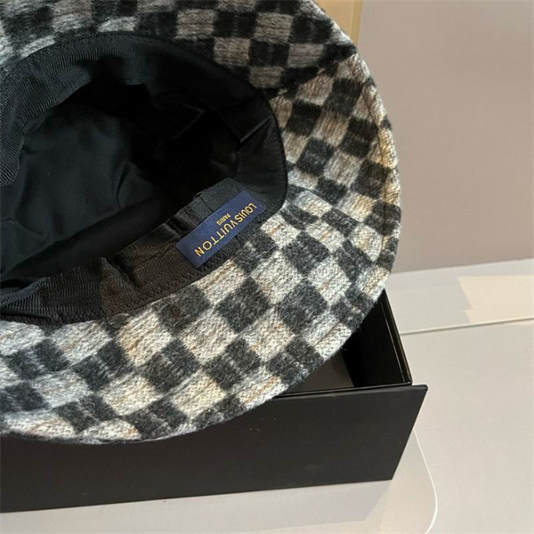LOUIS VUITTON コピー バケットハット チェック柄 ロゴタグ フォーマルデザイン ルイヴィトン