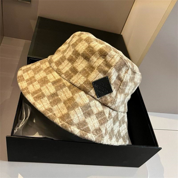 LOUIS VUITTON コピー バケットハット チェック柄 ロゴタグ フォーマルデザイン ルイヴィトン