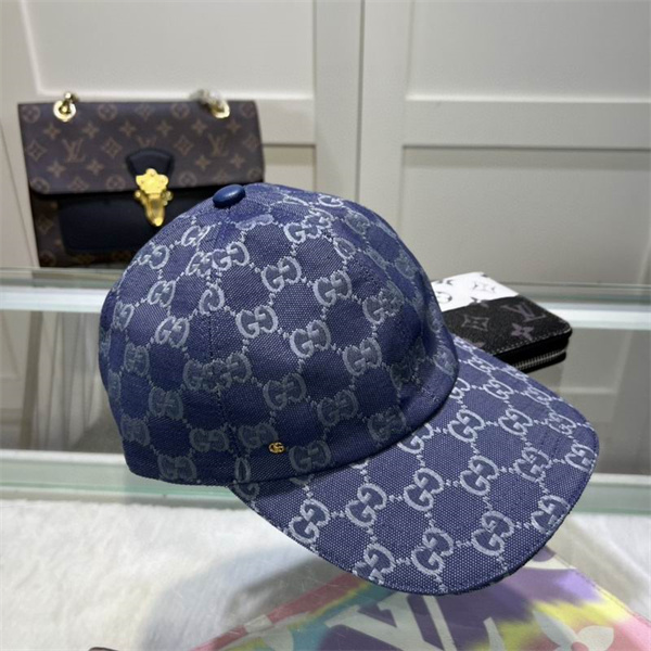 限定新作 グッチ コピー キャップ デニム調素材 GGロゴ刺繍 カジュアルスタイル GUCCI