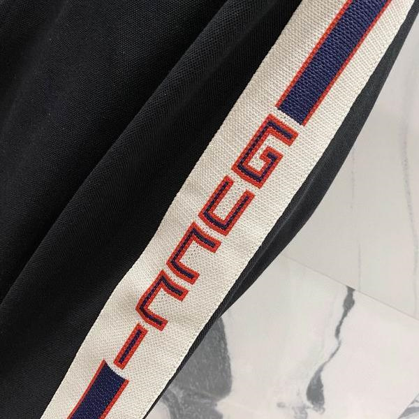 GUCCI スーパーコピー ジャケット ブラック グリーン・レッド ストライプ グッチ