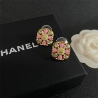 CHANEL コピー ピアス ピンクゴールド クリスタル 花モチーフ シャネル