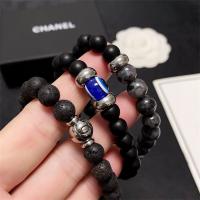 CHANEL スーパーコピー ブレスレット ラバーストーン シルバー ロゴ 邪視デザイン シャネル