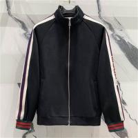 GUCCI スーパーコピー ジャケット ブラック グリーン・レッド ストライプ グッチ