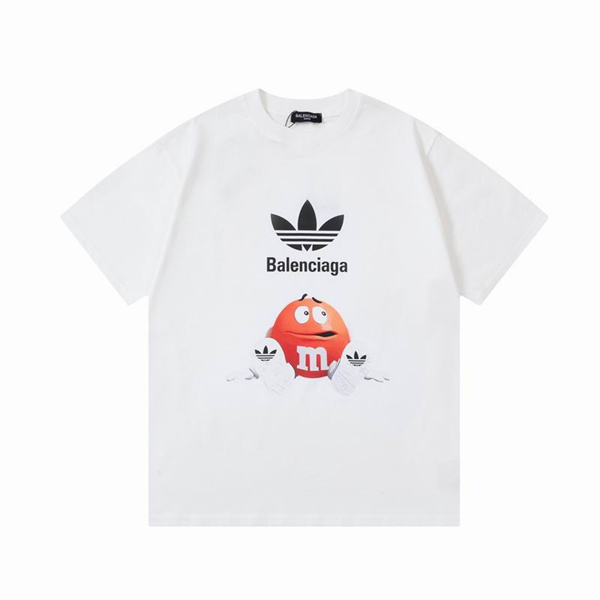 バレンシアガ 偽物 Tシャツ Adidas＆M&M コラボ グラフィック ユニーク ファッション 遊び心 BALENCIAGA