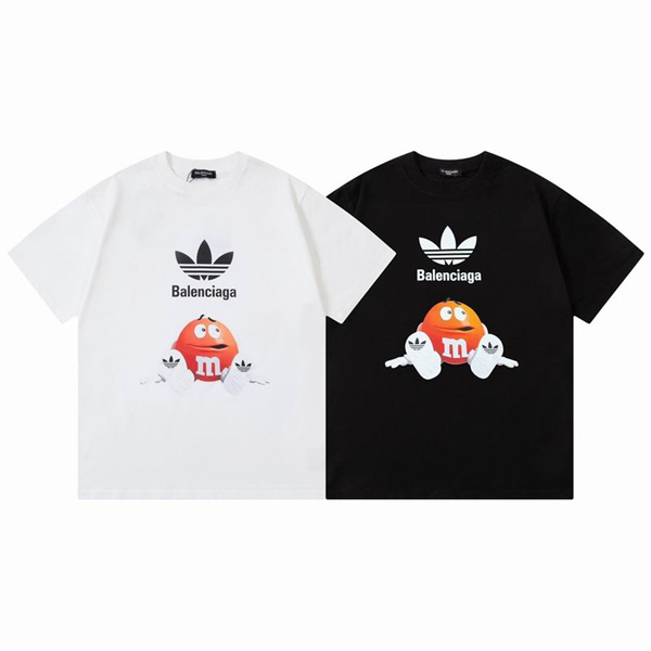 バレンシアガ 偽物 Tシャツ Adidas＆M&M コラボ グラフィック ユニーク ファッション 遊び心 BALENCIAGA