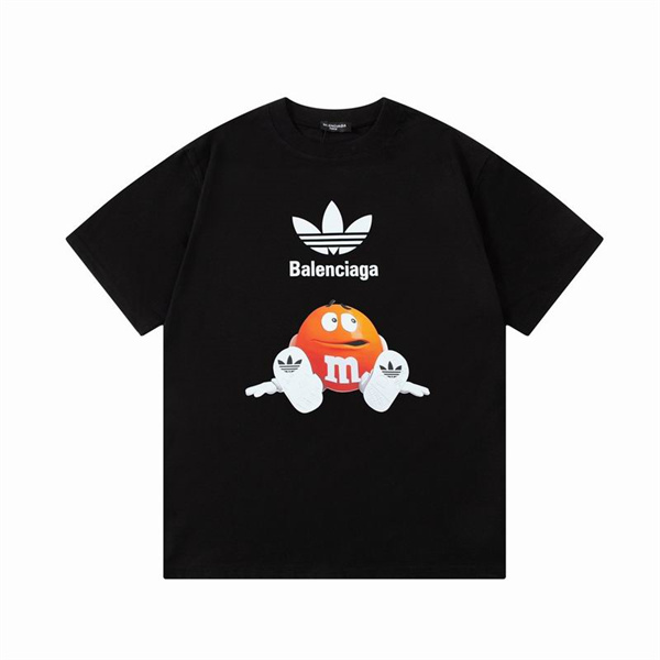 バレンシアガ 偽物 Tシャツ Adidas＆M&M コラボ グラフィック ユニーク ファッション 遊び心 BALENCIAGA