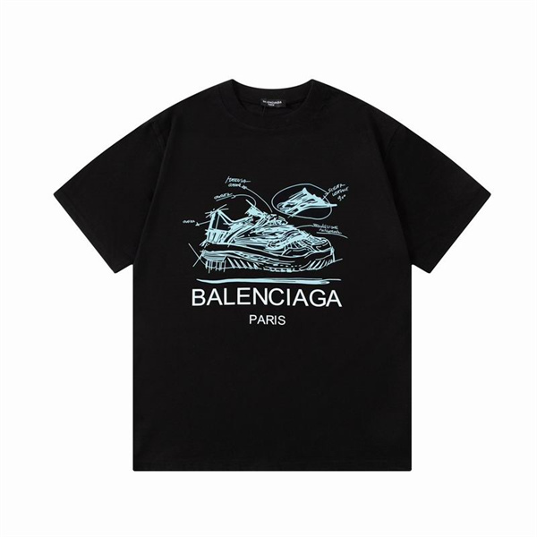 BALENCIAGA スーパーコピー Tシャツ スニーカー デザイン スタイリッシュな 象徴的 イラスト 印象 シンプル バレンシアガ