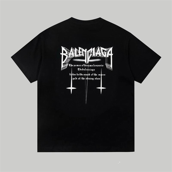 BALENCIAGA 偽物 Tシャツ ゴシック ロゴ 詩的 グラフィック 独特な 詩的な言葉 ゴシック調 バレンシアガ