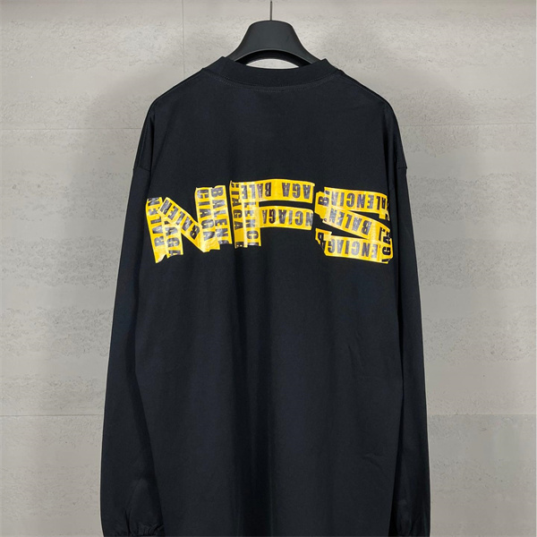 BALENCIAGA スーパーコピー 長袖Tシャツ NEED FOR SPEED ロゴ ストリートデザイン バレンシアガ