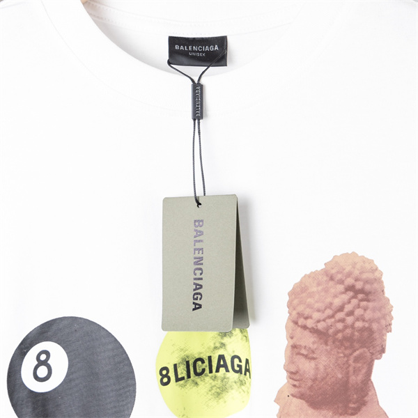 BALENCIAGA コピー Tシャツ 数字 梨 イラスト 黄色い 遊び心 個性 彫刻 ブランド バレンシアガ