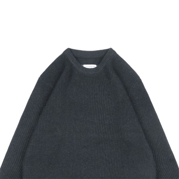 Maison Margiela コピー セーター ダークグレー リブ編み MM6シリーズ メゾン マルジェラ