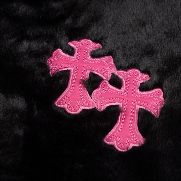 CHROME HEARTS コピー ジャケット ブラック ホワイト ピンク刺繍 クロスモチーフ バスケット クロムハーツ