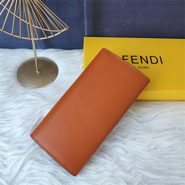 2024人気新作 FENDI 偽物 財布 ロゴ ROMA ベージュ オレンジ レザー  フェンディ