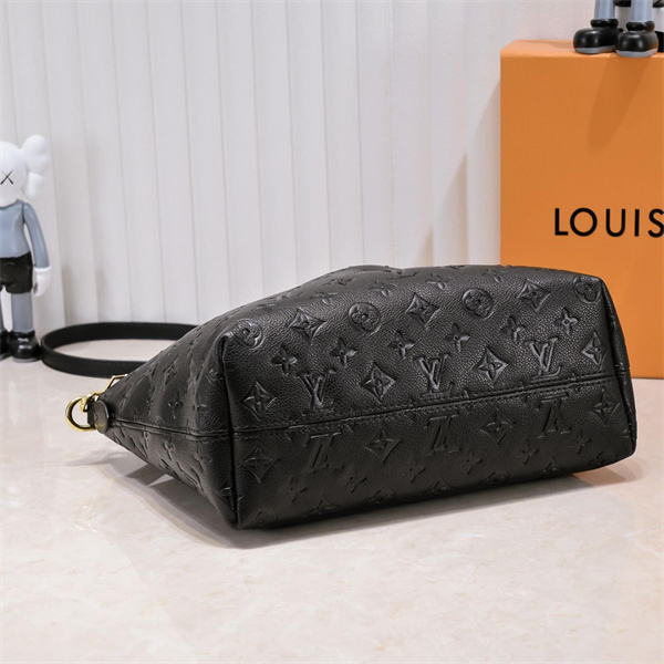 ルイヴィトン コピー ハンドバッグ モノグラム ブラック エンボス ゴールド ロゴ LOUIS VUITTON