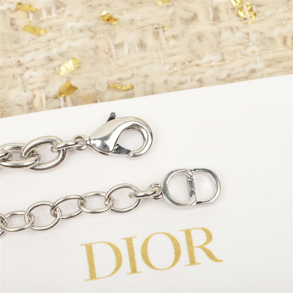 ディオール コピー ブレスレット シルバーリンク ロゴ チェーン エレガント DIOR 