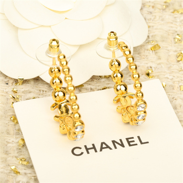 CHANEL 偽物 ピアス 高品質 ゴールド クリスタル チェーン 星形デザイン シャネル 