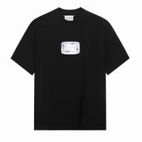 メゾン マルジェラ 偽物 Tシャツ ロゴポケット 不規則カットライン 斜めに シンプル 独創的な Maison Margiela