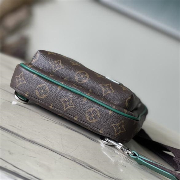 LOUISVUITTON スーパーコピー ボディバッグ モノグラム キャンバス×グリーン レザーアクセント ルイヴィトン