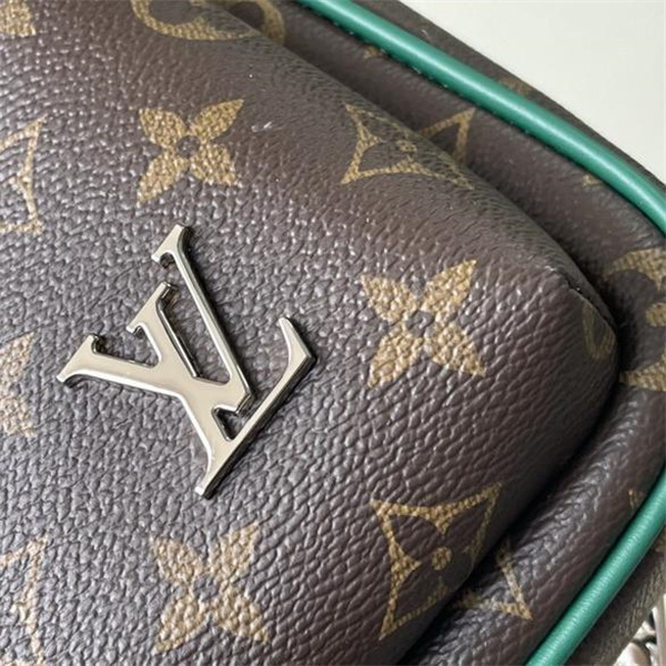 LOUISVUITTON スーパーコピー ボディバッグ モノグラム キャンバス×グリーン レザーアクセント ルイヴィトン