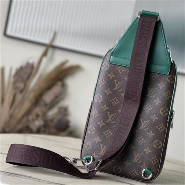 LOUISVUITTON スーパーコピー ボディバッグ モノグラム キャンバス×グリーン レザーアクセント ルイヴィトン