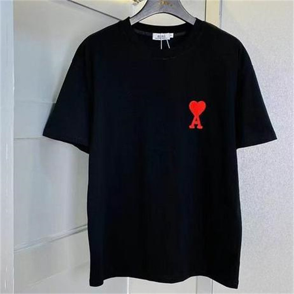 アミ パリス コピー Tシャツ AmideCoeur ハート 刺繍入り シンプル＆洗練デザイン AMI PARIS