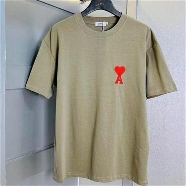 アミ パリス コピー Tシャツ AmideCoeur ハート 刺繍入り シンプル＆洗練デザイン AMI PARIS