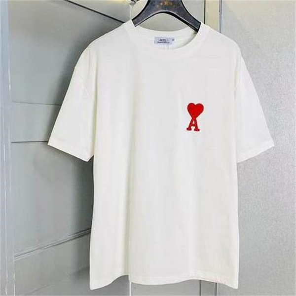 アミ パリス コピー Tシャツ AmideCoeur ハート 刺繍入り シンプル＆洗練デザイン AMI PARIS