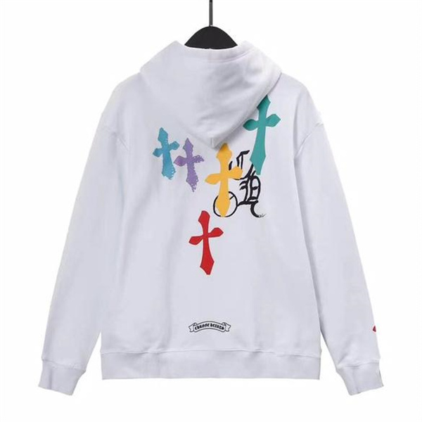 CHROME HEARTS 偽物 パーカー ブラック×カラフルクロスモチーフ クロムハーツ