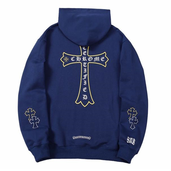 クロムハーツ スーパーコピー パーカー レッド×クロスモチーフ 大胆デザイン CHROME HEARTS