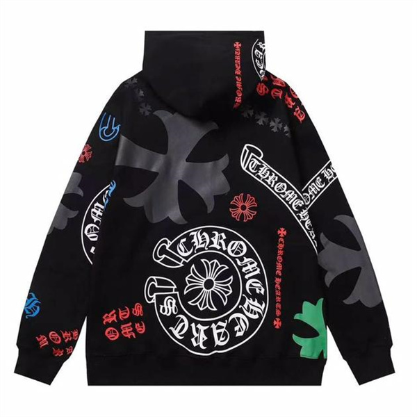 クロムハーツ コピー パーカー ホワイト×総柄クロスモチーフ 高級ストリート CHROME HEARTS