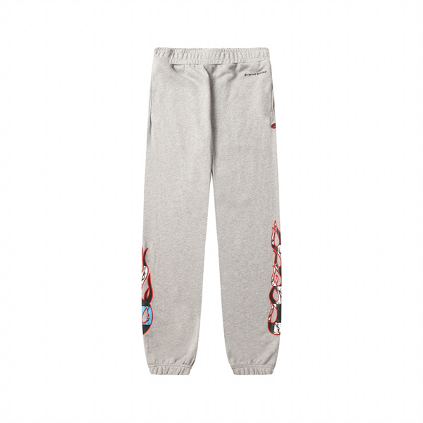 クロムハーツ スーパーコピー スウェットパンツ グレー×炎モチーフ ストリートスタイル CHROME HEARTS