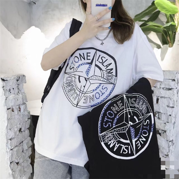 お洒落ストーンアイランド コピーSTONE ISLAND 半袖tシャツ新作ユニセックス人気快適ウェアオーバーサイズ