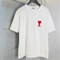 アミ パリス コピー Tシャツ AmideCoeur ハート 刺繍入り シンプル＆洗練デザイン AMI PARIS