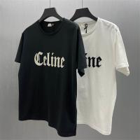 CELINE スーパーコピー Tシャツ ゴシックロゴ デザイン コットン 素材 ブラック＆ホワイト 展開 セリーヌ