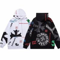クロムハーツ コピー パーカー ホワイト×総柄クロスモチーフ 高級ストリート CHROME HEARTS
