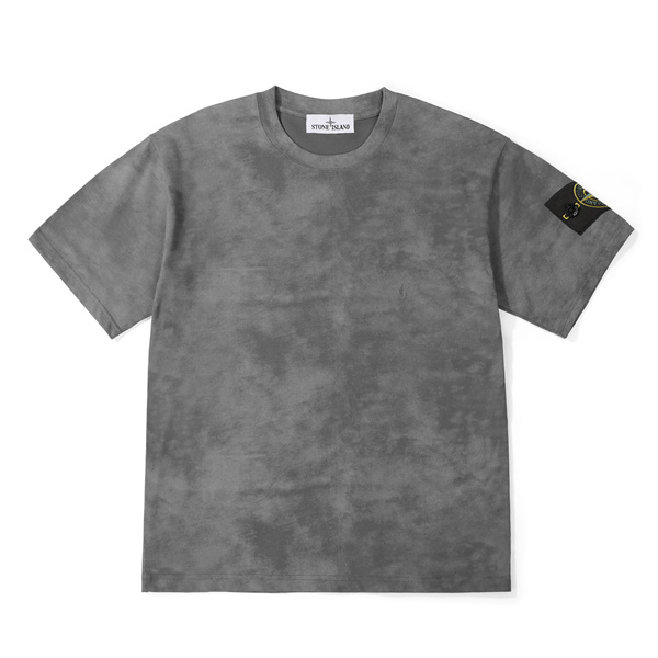 ストーンアイランド コピー Tシャツ グラデーション ロゴ刺繍 軽やかな着心地 カジュアル メンズ STONE ISLAND
