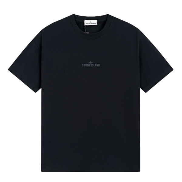 メンズ ストーンアイランド スーパーコピー Tシャツ グラフィック ブルー 大きなロゴ モダン STONE ISLAND