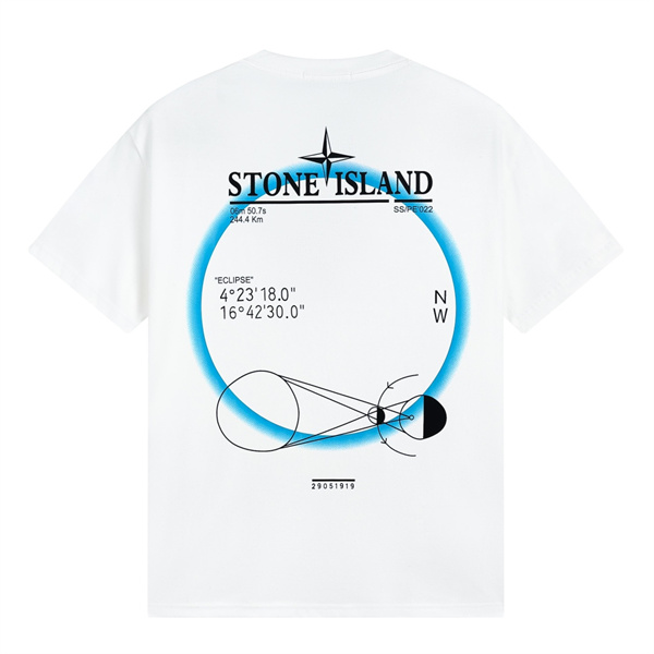 STONE ISLAND 偽物 Tシャツ 天体観測グラフィック ロゴ 斬新 デザイン メンズ ストーンアイランド