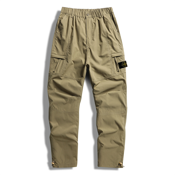 ストーンアイランド  STONE ISLAND スーパーコピー  カーゴパンツ サイドポケット ジッパー付き 高耐久 素材 ロゴアクセント