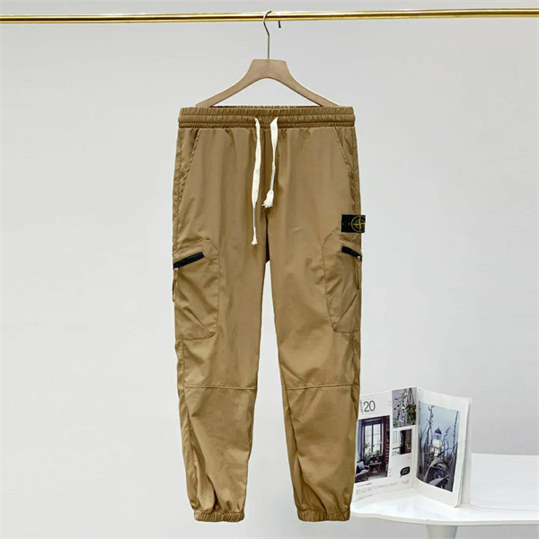 ストーンアイランド  STONE ISLAND スーパーコピー  ジャージパンツ ベージュ オリーブ ブラック ロゴ ジッパーポケット スポーツカジュアル
