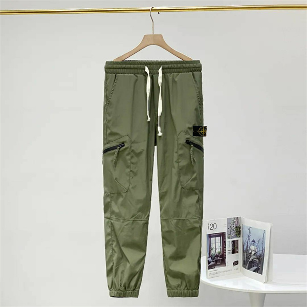 ストーンアイランド  STONE ISLAND スーパーコピー  ジャージパンツ ベージュ オリーブ ブラック ロゴ ジッパーポケット スポーツカジュアル