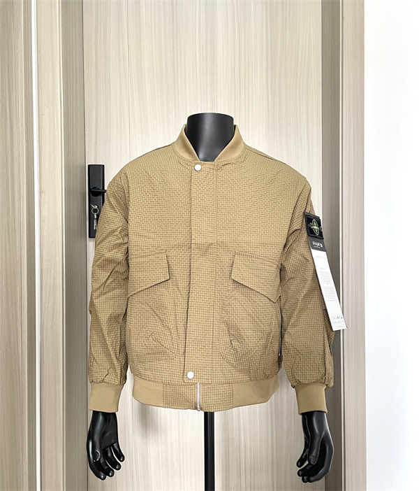 ストーンアイランド  STONE ISLAND スーパーコピー  ジャケット ホワイト 織り模様 クリーン デザイン フロントポケット カジュアル